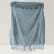 Detailed information about the product Adairs Blue Macrame Rain Knot Throw