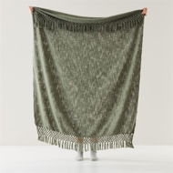 Detailed information about the product Adairs Green Throw Macrame Forest Knot Throw