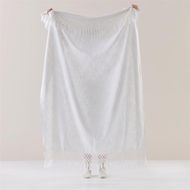 Detailed information about the product Adairs White Throw Macrame White Knot Throw