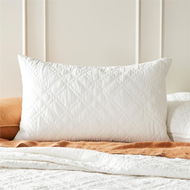 Detailed information about the product Adairs Madelyn Quilted White Coverlet Separates (White Standard Pillowcase Pair)