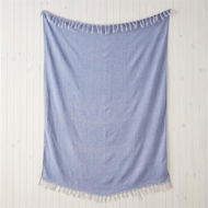 Detailed information about the product Adairs Blue Throw Malmo Arctic Blue Linen Throw
