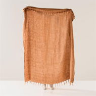 Detailed information about the product Adairs Brown Throw Malmo Chestnut Linen Throw Brown
