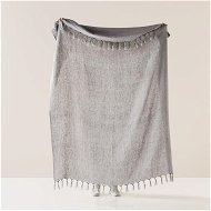 Detailed information about the product Adairs Grey Malmo Linen Throw