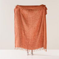 Detailed information about the product Adairs Rust Orange Malmo Linen Throw