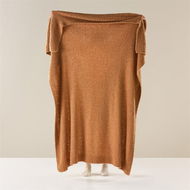 Detailed information about the product Adairs Manhattan Caramel Boucle Throw - Brown (Brown Throw)