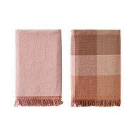 Detailed information about the product Adairs Merricks Purple Haze Check Tea Towel Pack of 2 (Purple Tea Towels 2 Pack)