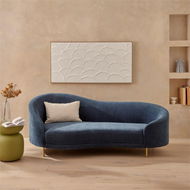 Detailed information about the product Adairs Messina Petrol Blue Sofa (Blue Sofa)