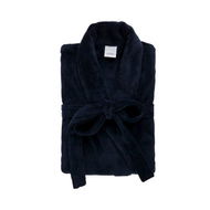 Detailed information about the product Adairs Microfibre Robe Navy - Blue (Blue Bathrobe)