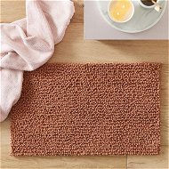 Detailed information about the product Adairs Orange Microplush Bobble 50x80cm Earth Bath Mat