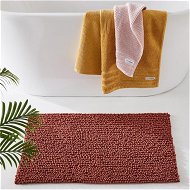 Detailed information about the product Adairs Red Microplush Bobble Bathmat Clay 50x80cm Bath Mat