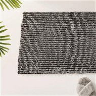 Detailed information about the product Adairs Grey Bath Runner Microplush Graphite Marle Bobble Bath Runner Grey