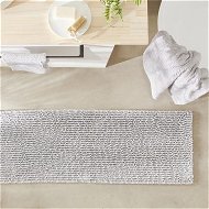 Detailed information about the product Adairs Grey Bath Runner Microplush Grey Marle Bobble