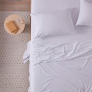 Detailed information about the product Adairs White King Single Microplush Sheet Set