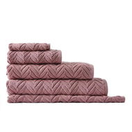 Detailed information about the product Adairs Mimosa Heather Textured Towel - Purple (Purple Bath Sheet)