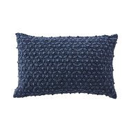 Detailed information about the product Adairs Blue Cushion Mina Dark Denim Cushion Blue