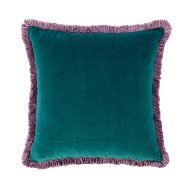 Detailed information about the product Adairs Mirri Teal Velvet Cushion - Blue (Blue Cushion)