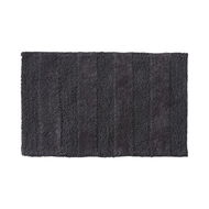 Detailed information about the product Adairs Black Bath Mat Morgan Coal Stripe Bath