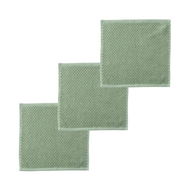 Detailed information about the product Adairs Eucalyptus Green Morgan Face Washer 3 Pack