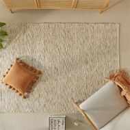 Detailed information about the product Adairs Natural 160x230cm Moses Natural Marle Rug