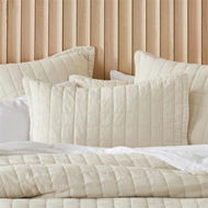 Detailed information about the product Adairs Natural King Pillowcase Each Mosman Sand Quilted Pillowcase Natural