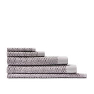 Detailed information about the product Adairs Navara Cotton Bamboo Towels Hand Towel Textured Dove Grey (Grey Hand Towel)