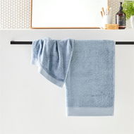 Detailed information about the product Adairs Blue Bath Sheet Navara French Blue Solid Cotton Bamboo Towel Range