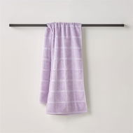 Detailed information about the product Adairs Nelson Check Lilac Towel Range - Purple (Purple Bath Sheet)