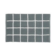 Detailed information about the product Adairs Seagrass Blue Nelson Check Bath Mat