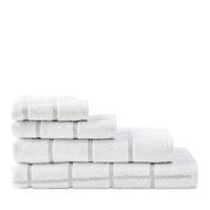 Detailed information about the product Adairs White Hand Towel Nelson Check Towel White Towel Range