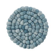 Detailed information about the product Adairs New Zealand Wool Aquamarine Space Dyed Trivet (Aquamarine Trivet)