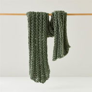 Detailed information about the product Adairs Green Newport Lily Pad Chunky Knit Throw
