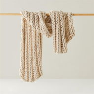 Detailed information about the product Adairs Natural Throw Newport Natural Chunky Knit Throw