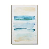 Detailed information about the product Adairs Oasis Brushed Ocean Canvas - White (White Wall Art)