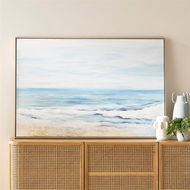 Detailed information about the product Adairs Ocean Sea Horizon Canvas - Blue (Blue Wall Art)