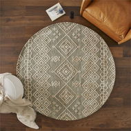 Detailed information about the product Adairs Green 180cm Ohio Aztec Fern Marle Round Rug Green