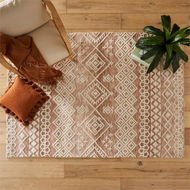 Detailed information about the product Adairs Orange 160x230cm Ohio Aztec Terracotta Marle Rug