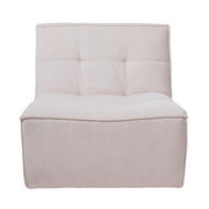 Detailed information about the product Adairs Otis Cream Corduroy 1 Seater Lounge Chair - White (White 1 Seater)