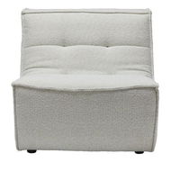 Detailed information about the product Adairs White Chair Otis Lounge 1 Seater Snow Boucle