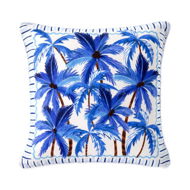 Detailed information about the product Adairs Blue Cushion Outdoor Blue Palm Cushion