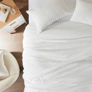Detailed information about the product Adairs Paige White Seersucker Quilt Cover Set (White Double)