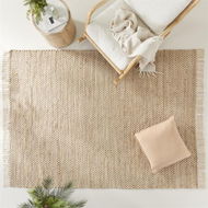 Detailed information about the product Adairs Natural Palermo Check Rug 200x300cm