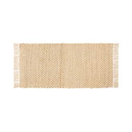 Detailed information about the product Adairs Natural Rug Runner Palermo Natural Check Rug Runner