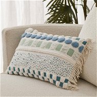 Detailed information about the product Adairs Blue Paloma Green & Blue Tufted Cushion