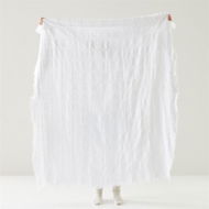 Detailed information about the product Adairs White Throw Pasquale White Linen