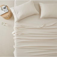 Detailed information about the product Adairs Pheonix Natural Marle Sheet Set (Natural Queen)