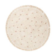 Detailed information about the product Adairs Natural Rug Phillipa Cinnamon Spot RoundÂ Rug Natural