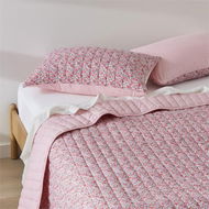 Detailed information about the product Adairs Pink Queen/King Pippa Floral Quilted Coverlet