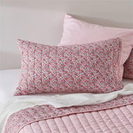 Detailed information about the product Adairs Pink European Pillowcase Each Pippa Pink Floral Quilted Pillowcases