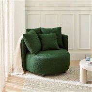 Detailed information about the product Adairs Green Plume Hunter Boucle Chair
