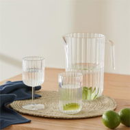 Detailed information about the product Adairs Positano Clear Drinkware - White (White Jug)